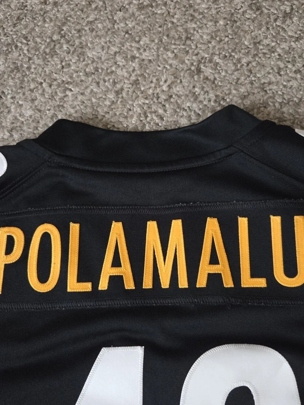 Pittsburgh Steelers Jersey Womens M Nike Troy Polamalu #43 Black NFL Stitched
